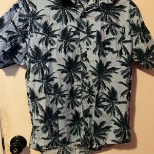 Tropical Palm Tree men’s button up Shirt